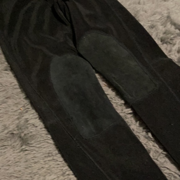 Black riding pants with leather patches medium - Picture 2 of 4